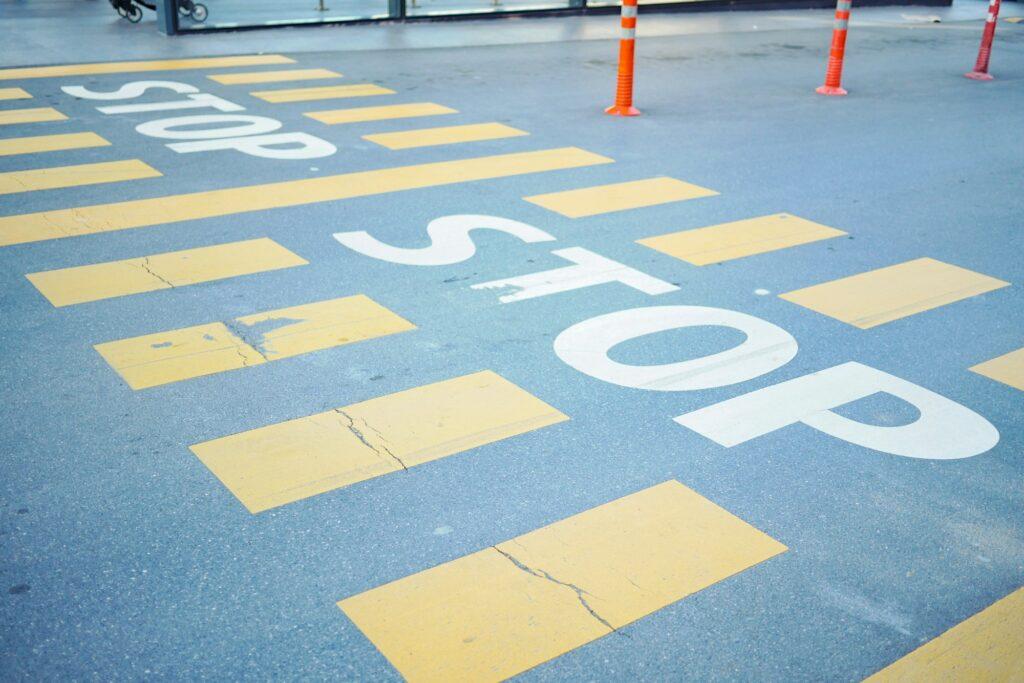 Stop sign on a empty road