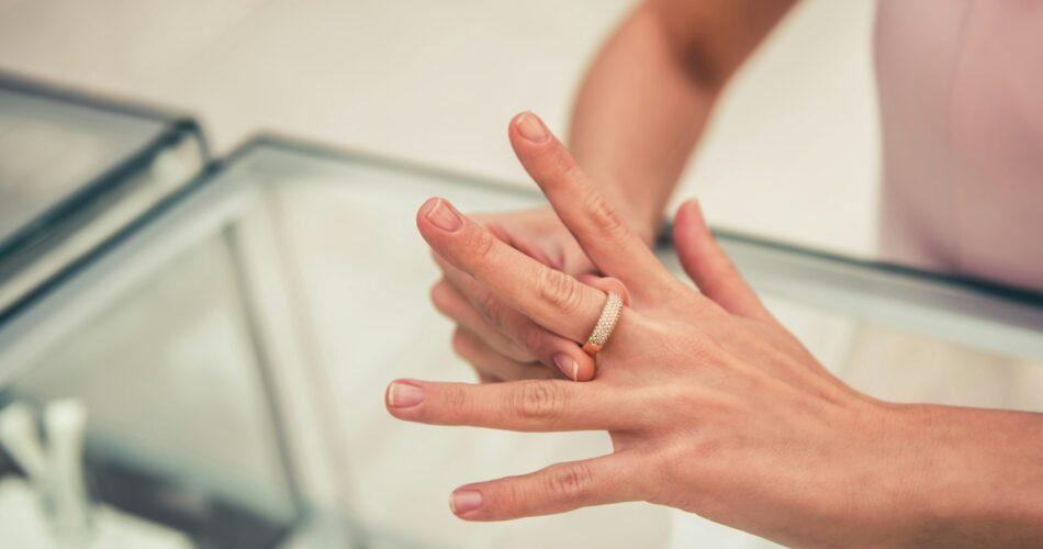 Woman buying a ring
