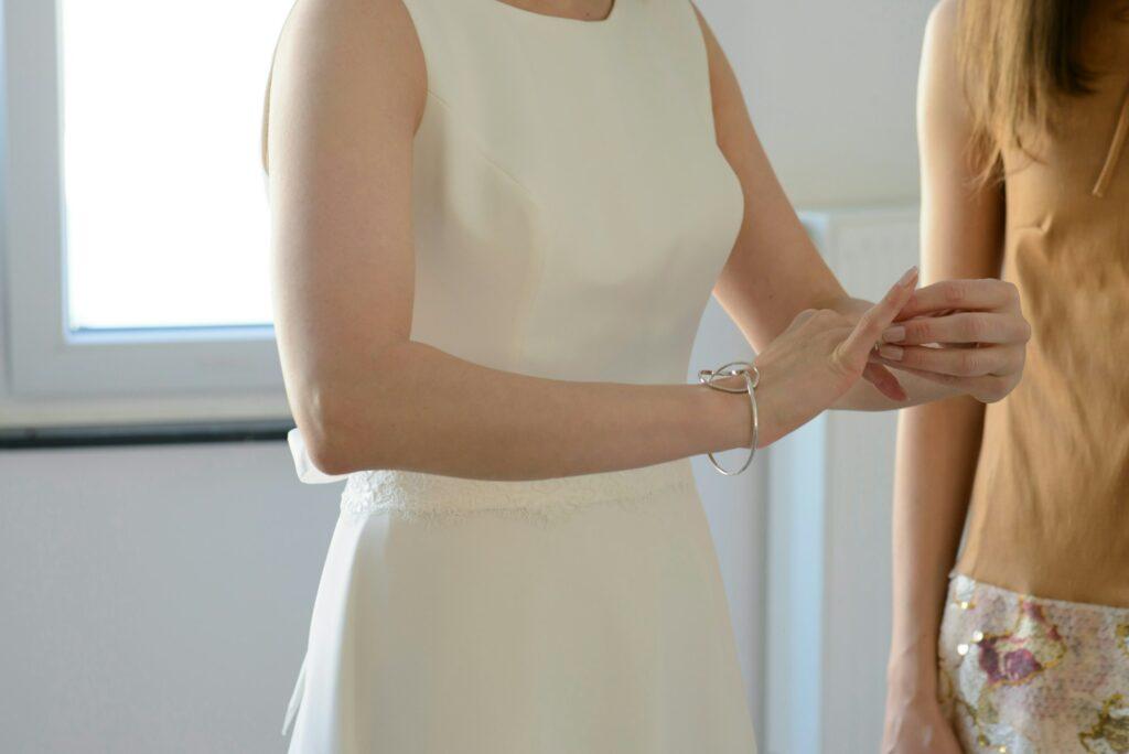 Woman wearing a ring